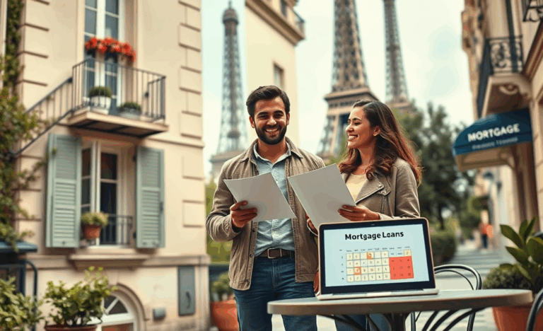 Image illustrant un prêt immobilier à taux spéciaux avec des documents financiers et un ordinateur
