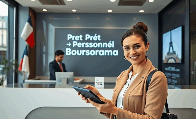 Image illustrant un prêt personnel Boursorama avec une souscription rapide et facile