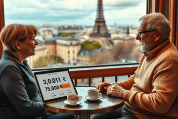 Image représentant un retraité examinant des options de prêts personnels.