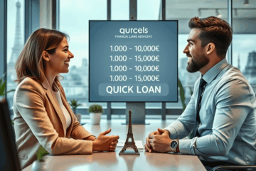 Illustration of a fast loan process showing potential maximum amounts obtainable without justification.