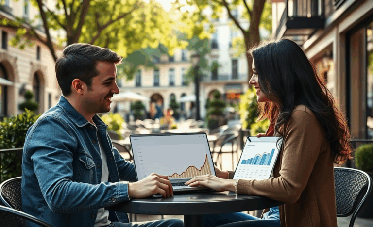 Personne utilisant un outil en ligne pour simuler un prêt personnel