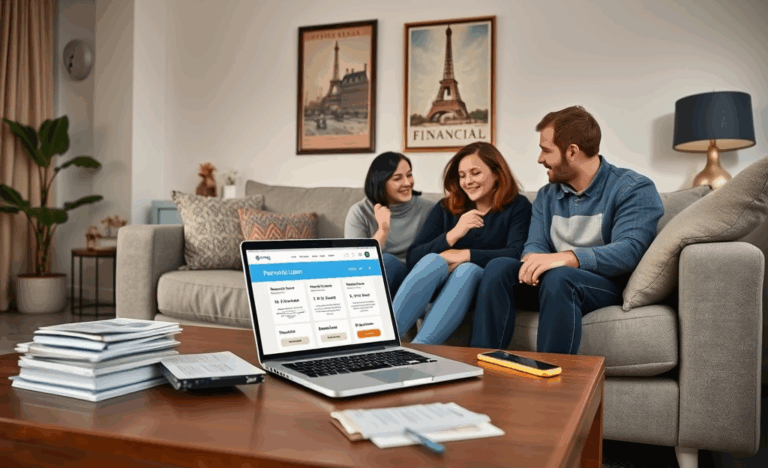 An individual reviewing financial documents for a personal loan with Spring Financial.