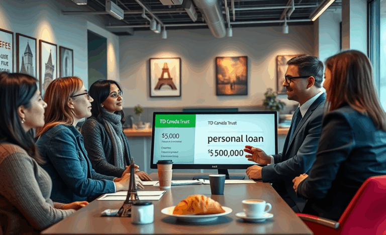 Image d'une personne consultant un conseiller de TD Canada Trust pour un prêt personnel