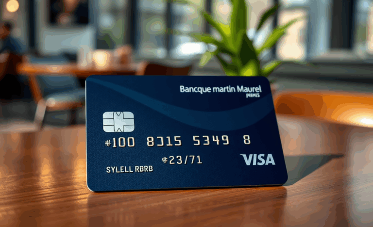 Image représentant la Carte de Crédit de la Banque Martin Maurel avec ses options de limite de 2 500 € à 10 000 €.
