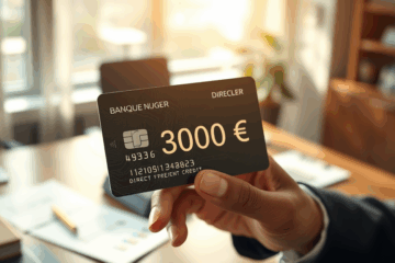 Image d'une carte de crédit de la Banque Nuger présentant l'offre de crédit direct de 3 000 €.