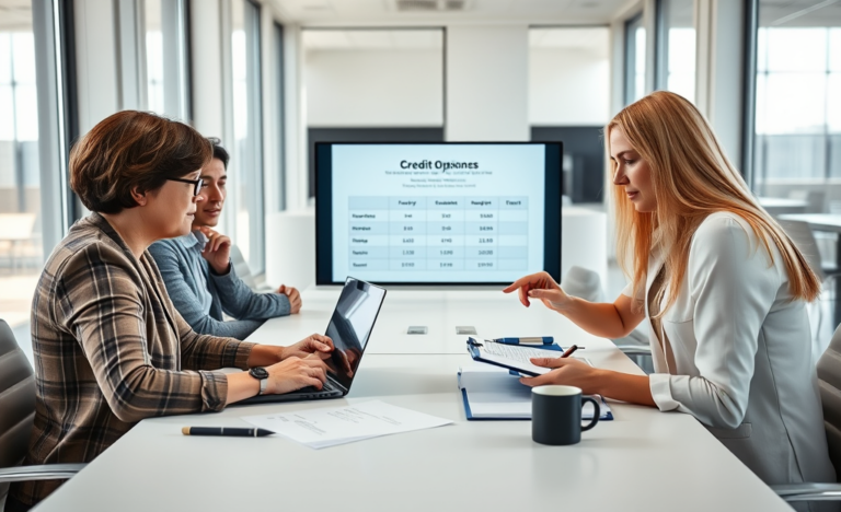 Comparaison des options de crédit pour un prêt personnel.