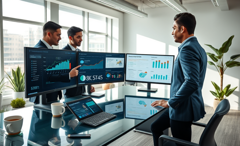 Professionals collaborating in a bright modern office using digital workflow solutions for fast payments and improved conversion rates